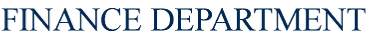 Finance Dept Title Text