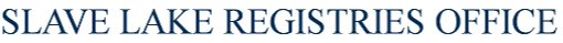 Slave Lake Registries Title Text